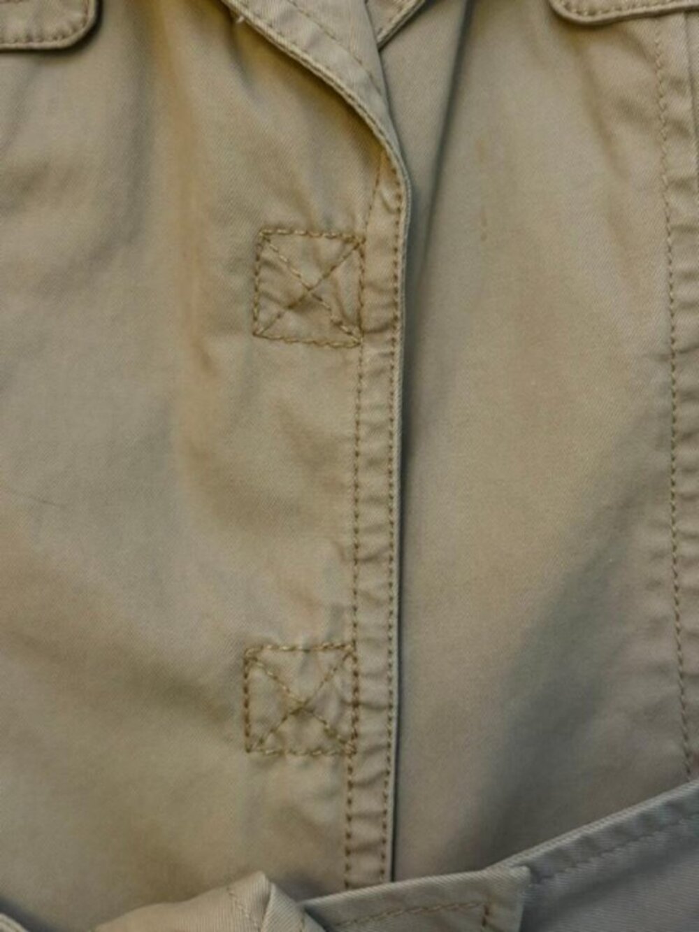 Ann Taylor Khaki Safari Jacket-100% Cotton-Size PL - Picture 5 of 9